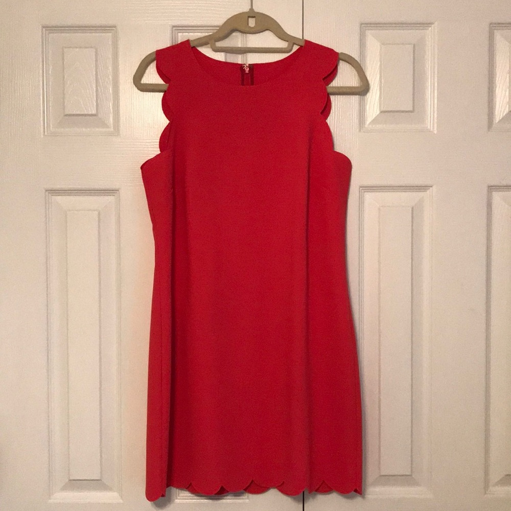 J. Crew Pink Scallop Dress